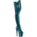 20CM/8inch Extreme High Heel Platform Thigh High Boots, Glitter Peep Toe Lace-Up Over The Knee Pole Dance Boots – Pole with me