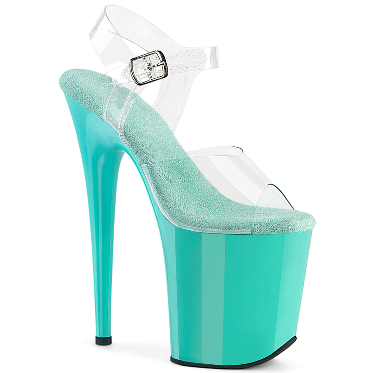 20CM/8inch High Heel Platform Sandals, Clear PVC Strap Ankle Buckle Stiletto Pole Dance Sandals – Pole with me.