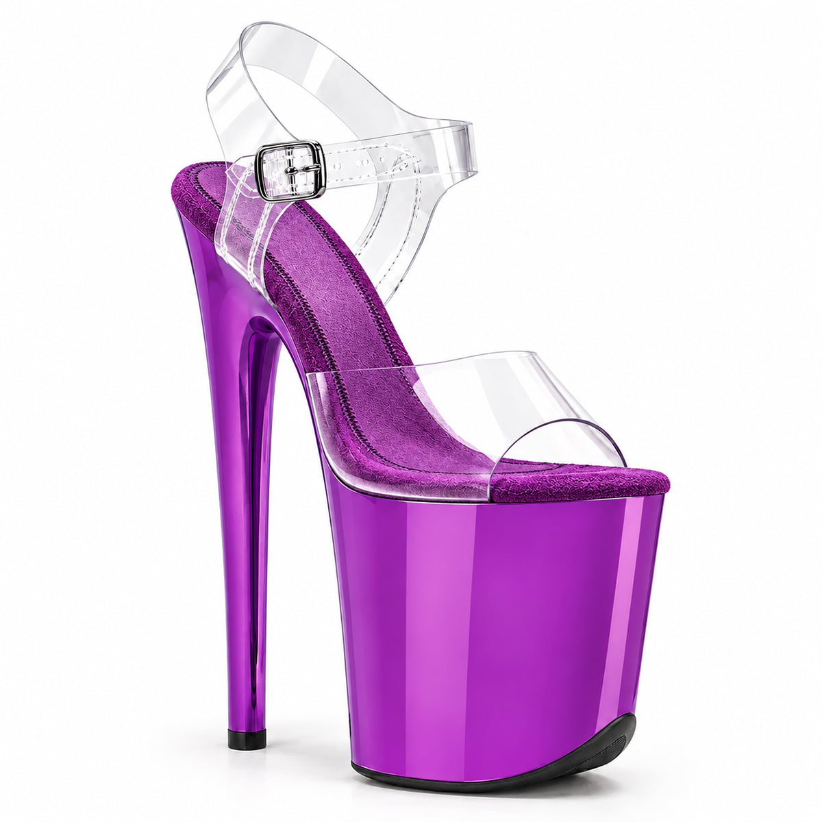 Polewithme 20CM / 8Inch chrome platform Pole Dance Heels.