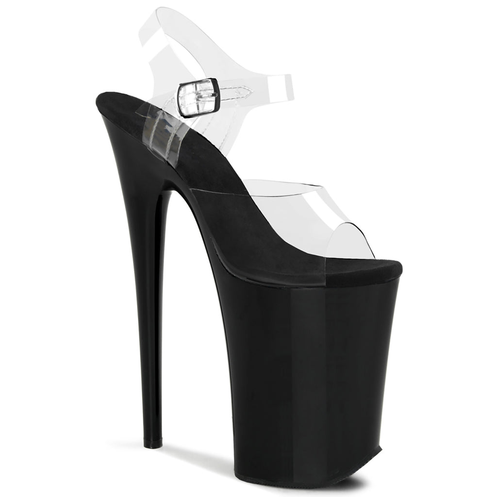 23CM/9inch High Heel Platform Sandals, Clear PVC Strap Ankle Buckle Stiletto Pole Dance Sandals – Pole with me
