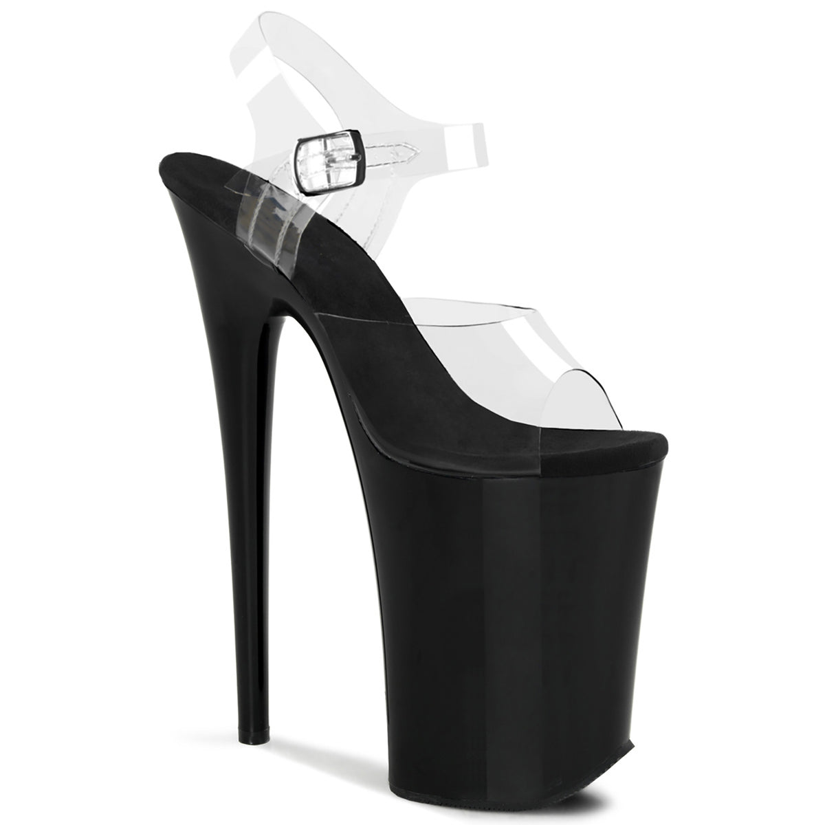 23CM/9inch High Heel Platform Sandals, Clear PVC Strap Ankle Buckle Stiletto Pole Dance Sandals – Pole with me