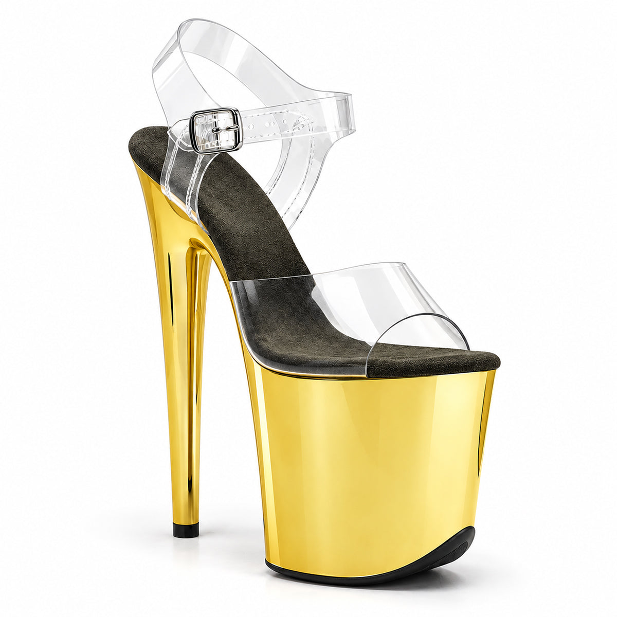 Polewithme 20CM / 8Inch chrome platform Pole Dance Heels.