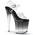 Polewithme 20CM/8Inch Clear Platform Pole Dance Heels