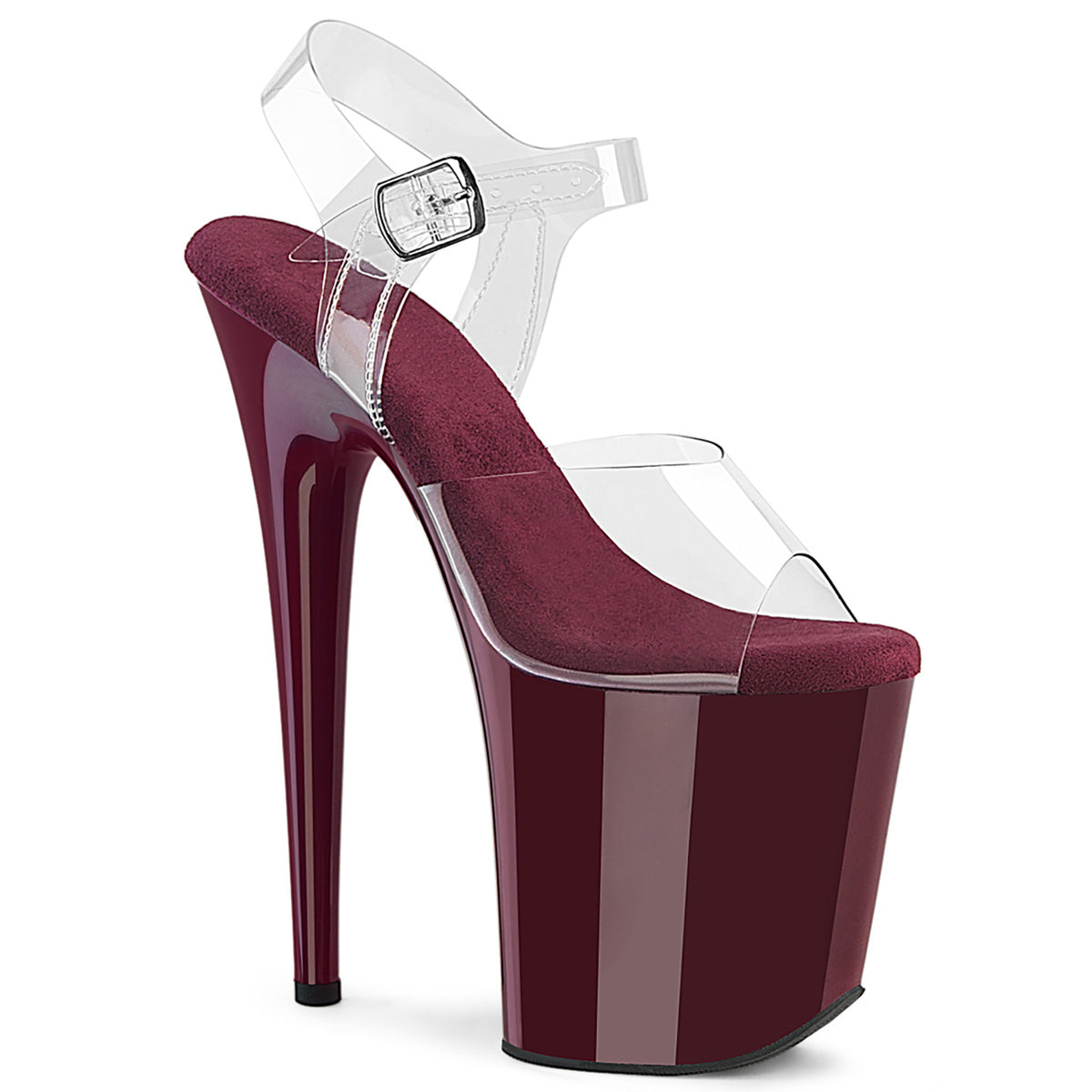 20CM/8inch High Heel Platform Sandals, Clear PVC Strap Ankle Buckle Stiletto Pole Dance Sandals – Pole with me.