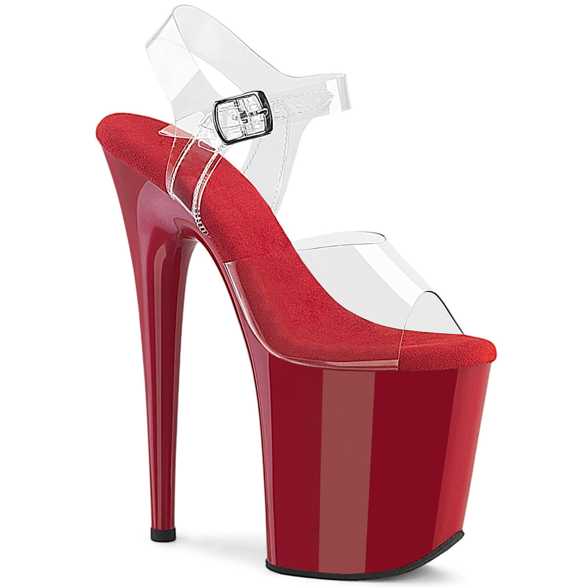 20CM/8inch High Heel Platform Sandals, Clear PVC Strap Ankle Buckle Stiletto Pole Dance Sandals – Pole with me.