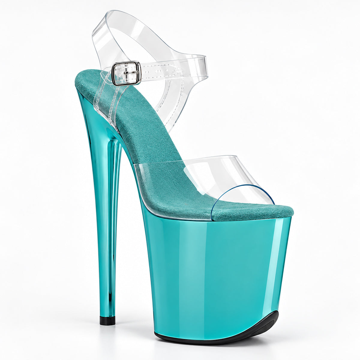 Polewithme 20CM / 8Inch chrome platform Pole Dance Heels.