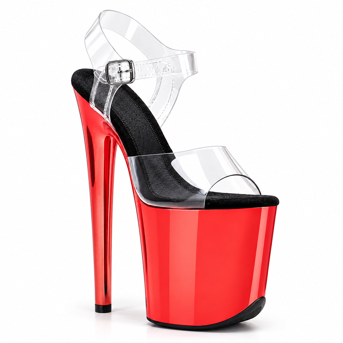Polewithme 20CM / 8Inch chrome platform Pole Dance Heels.