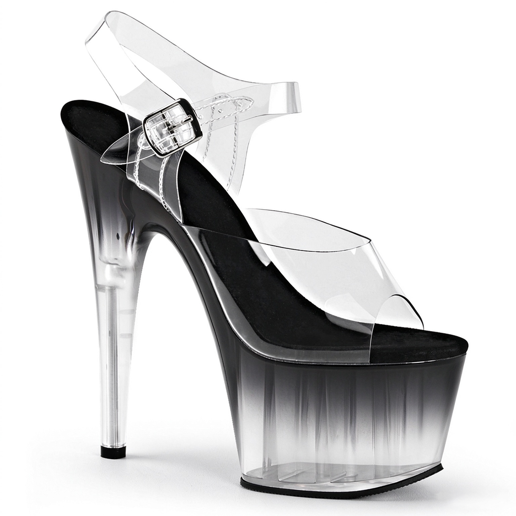 Pole with me 17CM//7inch Platform Heels – Clear Strap Pole Dance Sandals