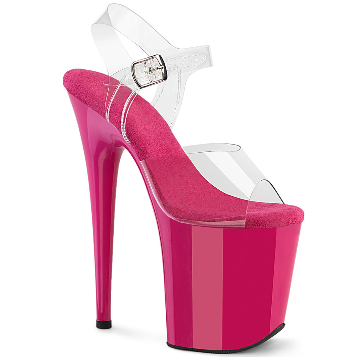 20CM/8inch High Heel Platform Sandals, Clear PVC Strap Ankle Buckle Stiletto Pole Dance Sandals – Pole with me.