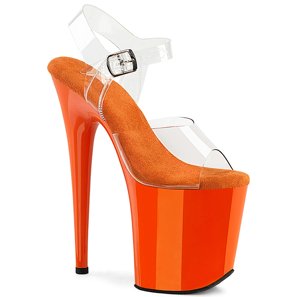 20CM/8inch High Heel Platform Sandals, Clear PVC Strap Ankle Buckle Stiletto Pole Dance Sandals – Pole with me.