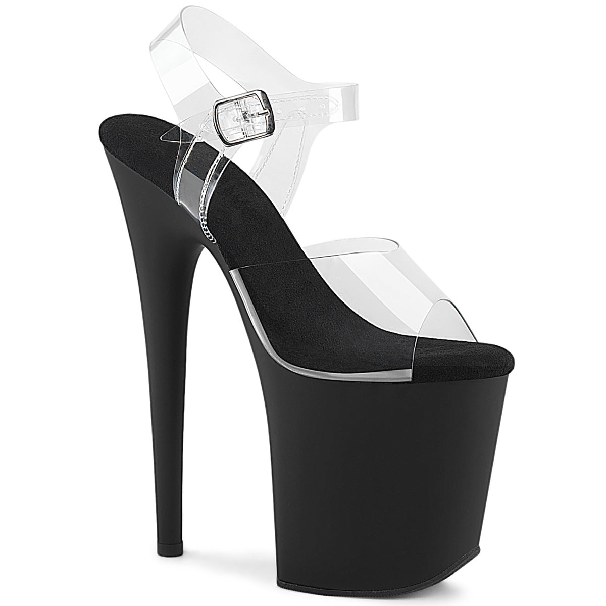 20CM/8inch High Heel Platform Sandals, Clear PVC Strap Ankle Buckle Stiletto Pole Dance Sandals – Pole with me.