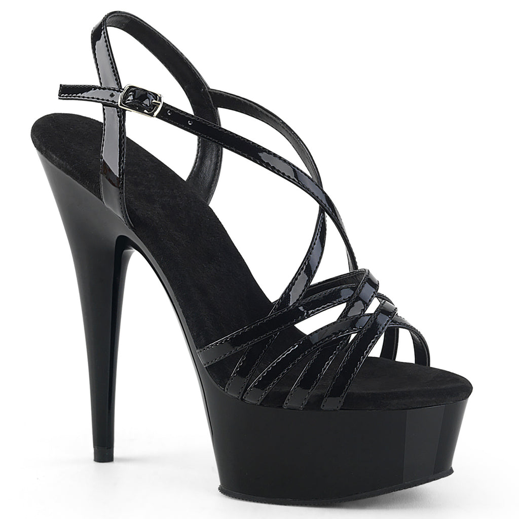 15CM/6inch High Heel Platform Sandals, Crisscross Strap Ankle Buckle Pole Dance Sandals.