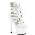 Pole with Me 17cm/7inch Ultra-High Heel Platform Ankle Boots – Cut-out Lace-up Stiletto Pole Dance Boots (with Buckle)
