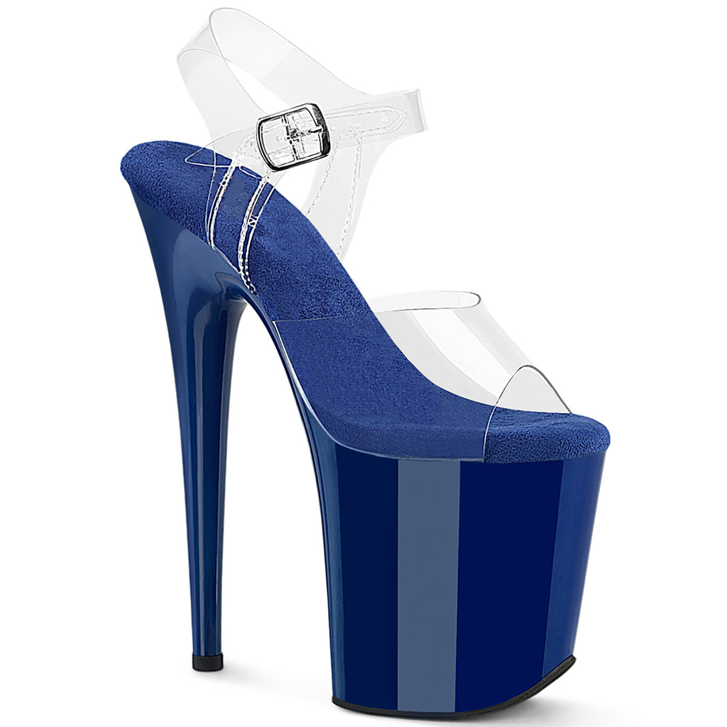20CM/8inch High Heel Platform Sandals, Clear PVC Strap Ankle Buckle Stiletto Pole Dance Sandals – Pole with me.